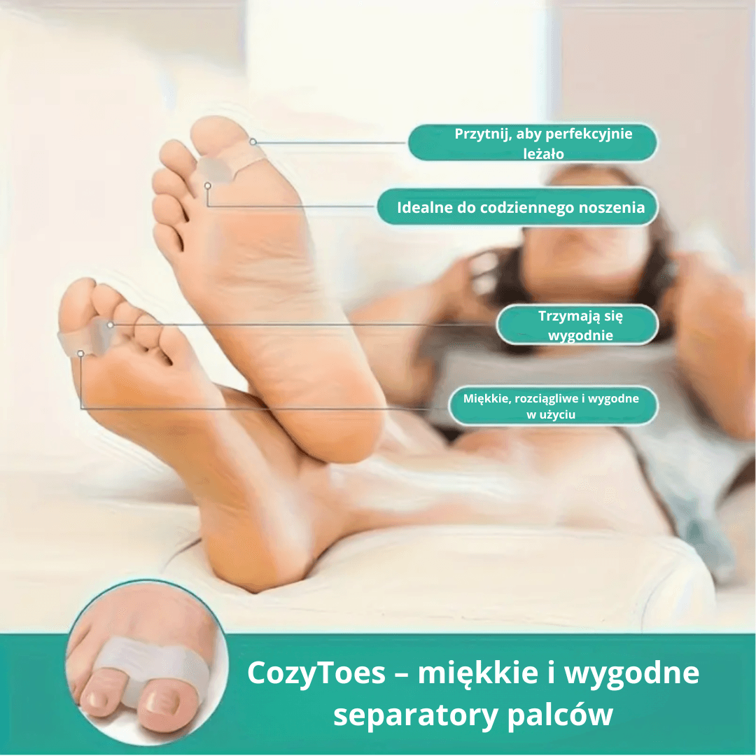 CozyToes - Miękkie silikonowe separatory palców